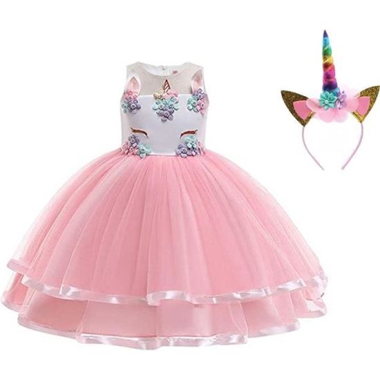 Robe Licorne étincelante Pour Fille – Taille 6 Ans – Occasion Très Bon état