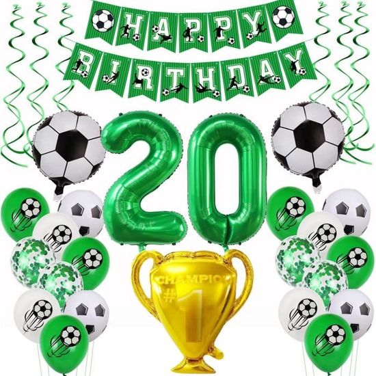 Ballon Anniversaire Football 10 Ans Anniversaire Football Décoration 10