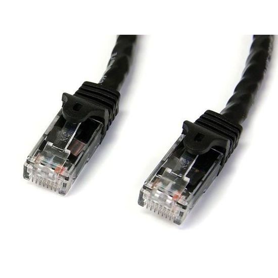 STARTECH Câble réseau Cat6 Gigabit UTP sans crochet de 10 m - Cordon Ethernet RJ45 anti-accroc - Câble patch Mâle / Mâle - Noir