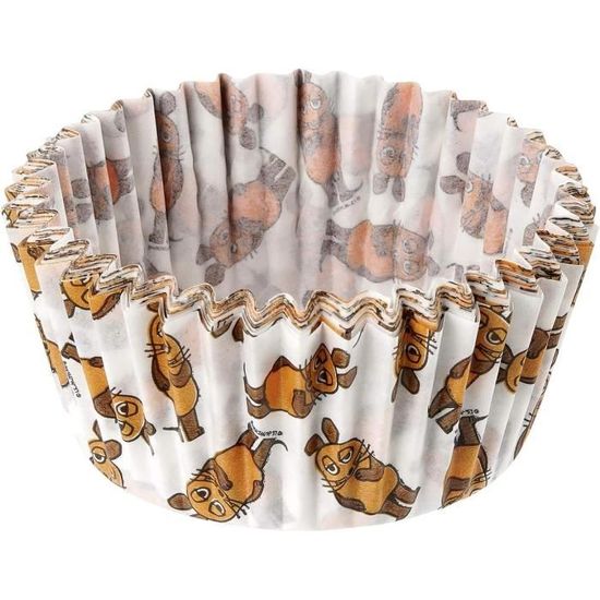 Uteruik Lot de 50 caissettes en papier pour cupcakes et muffins Motif