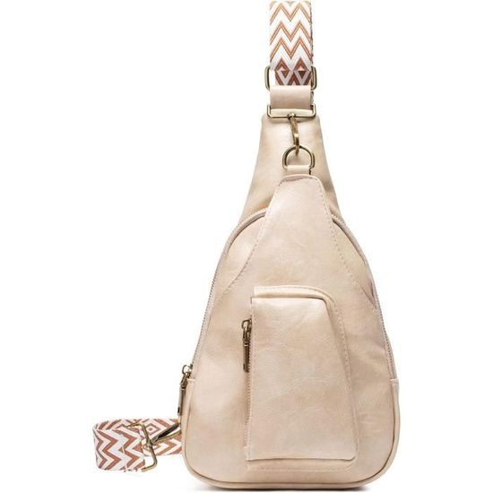 Sac De Poitrine/sac à Bandoulière Femme étanche PU - 20x12x30 Cm - Multifonction (dos, épaule) - Pour Randonnée, Voyage, Quotidien