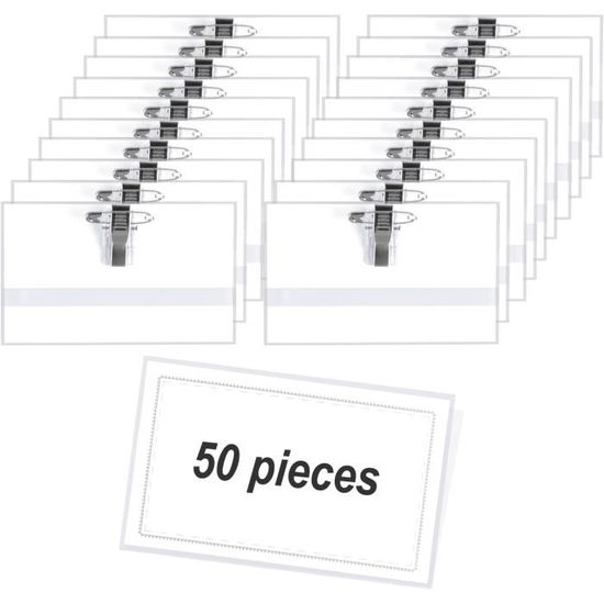 50 Porte-clés Clips Nom / Badge – Colorés, Idéal Vendeurs Ou événements