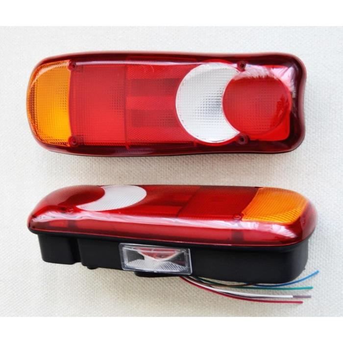 Feux Arrière Camion VNVIS - 2 Lampes Universelles 12V/24V Pour Benne, Tracteur Et Remorque