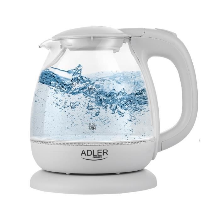 Adler AD 1283G Bouilloire électrique en verre à LED 1.0L