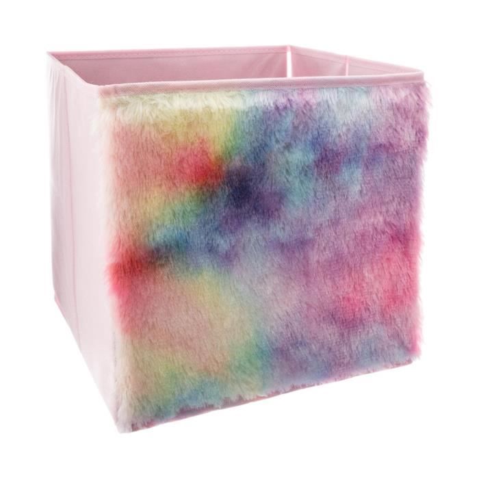 Atmosphera - Bac de rangement pliable Fourrure acrylique multicolore