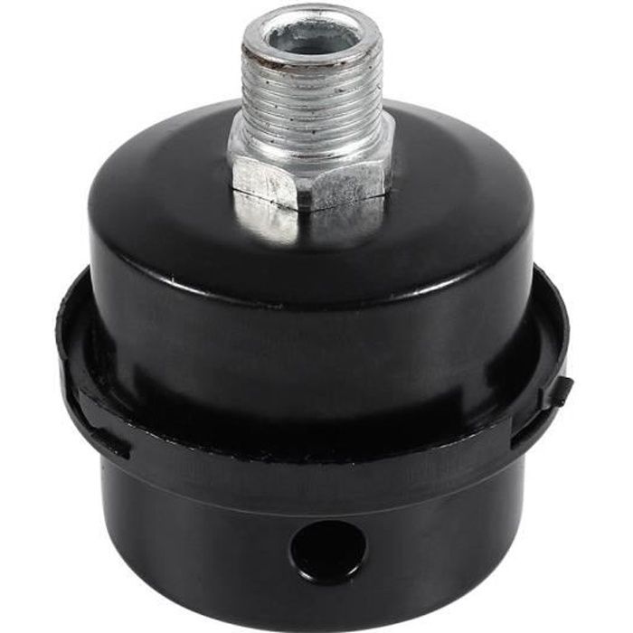 3-8 -Silencieux de Filtre à Air, Filtre en Métal Diamètre de16MM pour Compresseur d'Air (Noir) -BOB