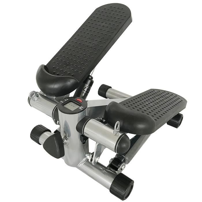 MIXMEST° Stepper - fitness appartement mini cordes élastiques up down poignée bande sport - Noir et gris