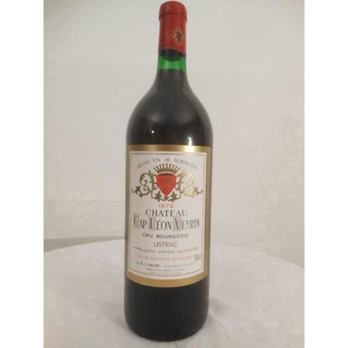magnum 150cl listrac château cap léon veyrin cru bourgeois rouge 1978 - bordeaux france