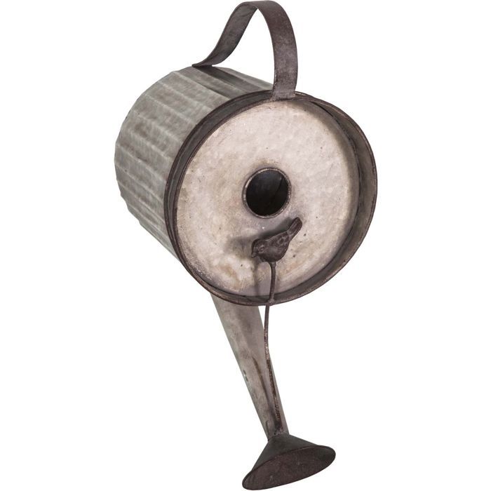 Nichoir en acier galvanisé Arrosoir Ø 18,5 x P 27 x H 43 cm