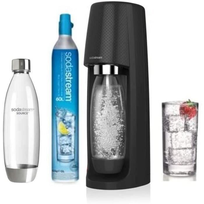 Ameublement et décoration Sodastream Pack SPIRITNFUSE - Machine à Eau pétillante + 2 Bouteilles, Plastique PET , Noire, 152899