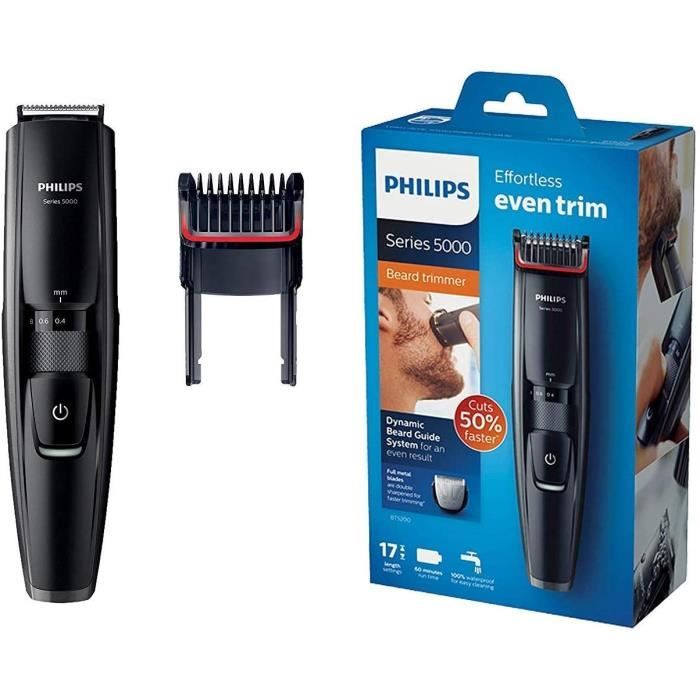 Tondeuses à cheveux Philips BT5200-16 Tondeuse Barbe avec lames en métal et peigne intégré, noir 274655