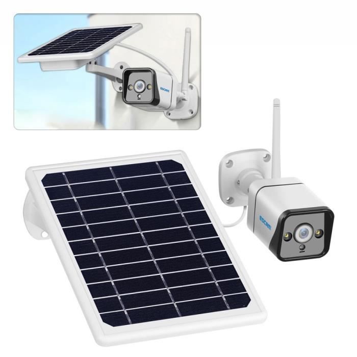 Amorus ESCAM QF320 1080P Caméra IP 4G Connexion 8W Panneau Solaire Discours à deux Voies