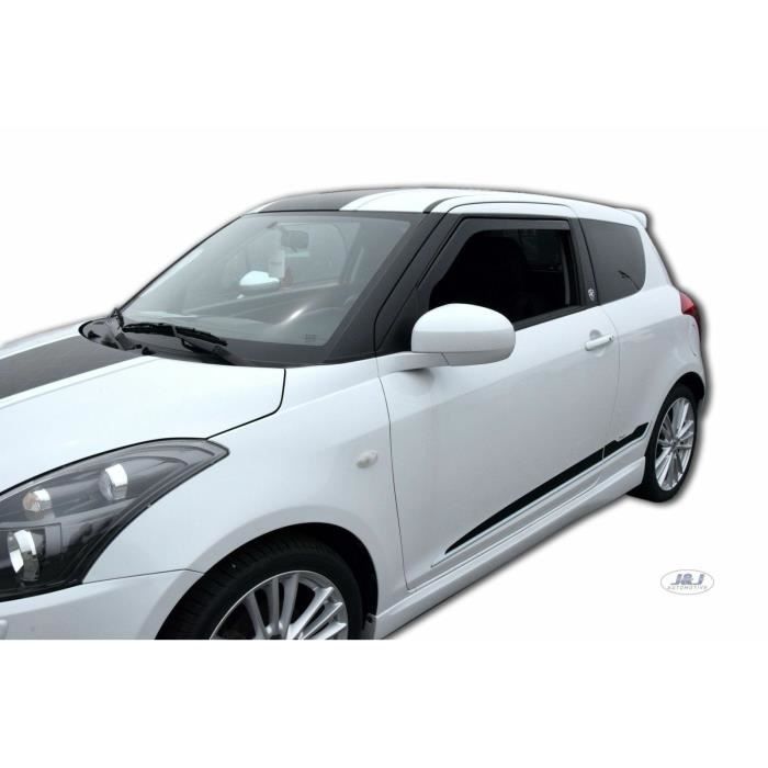 | Deflecteurs d'Air déflecteurs de vent Compatible avec Suzuki Swift 3 Portes 2010-2017 2 pièces