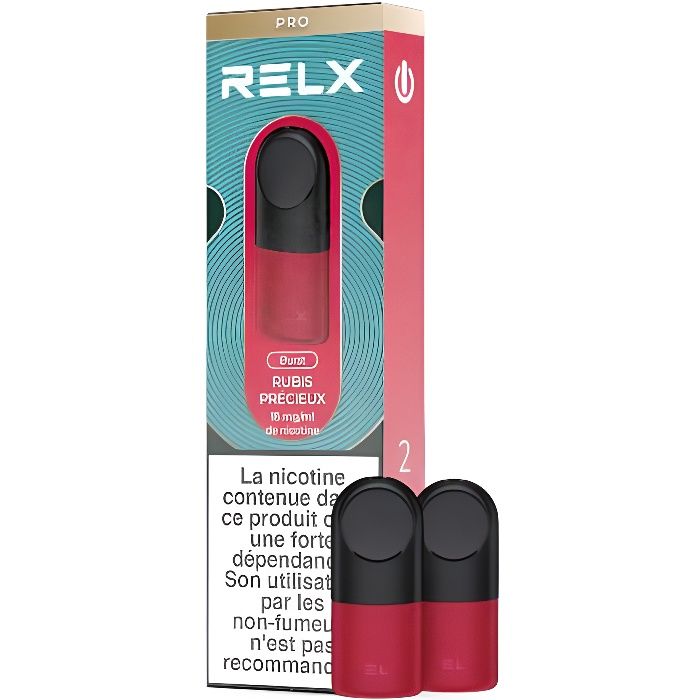 pack 2 X relx pod pro recharge RELX Pod Pro Rubis Précieux