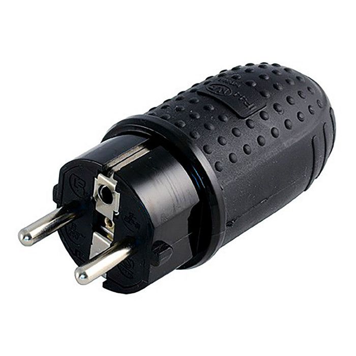 Fiche male 10/16A 230V IP44, 2 prises et terre - AUTOBEST