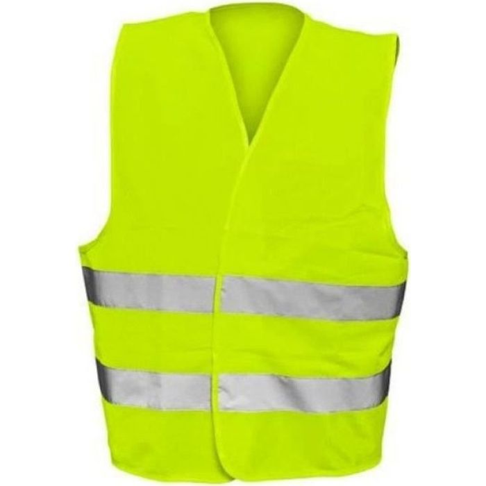 GILET FLUO JAUNE DE SIGNALISATION XXL GRANDE TAILLE