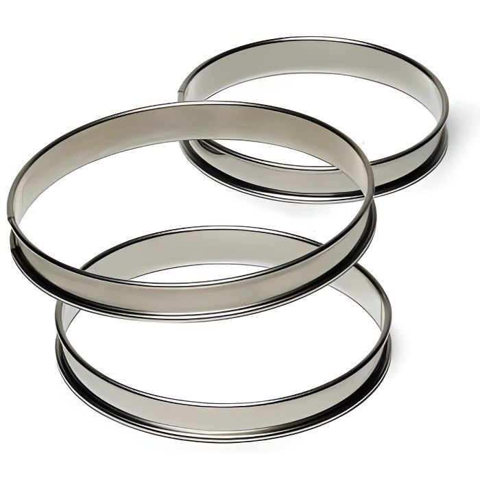CERCLE A TARTE INOX H 2,7 CM DIAM 12 CM - USTENSILES A PATISSERIE - GOBEL