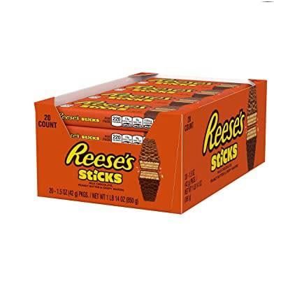 HERSHEY'S REESE'S Gaufrettes Reese's garnis de beurre de cacahuètes - 42g x 20