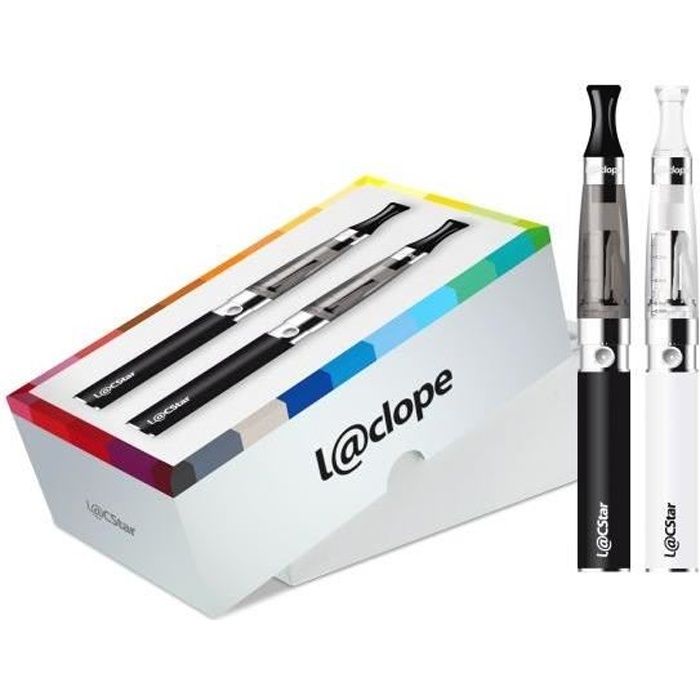 LOT DE 2 CIGARETTES ÉLECTRONIQUES L@CSTAR BLANC…