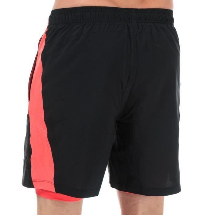 Short Under Armour Launce Sw 2-In-1 Pour Homme En Noir.