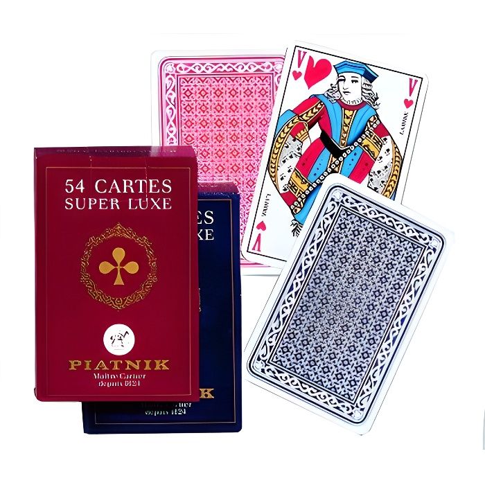 Jeu de 54 cartes - Cartes françaises : Rouge
