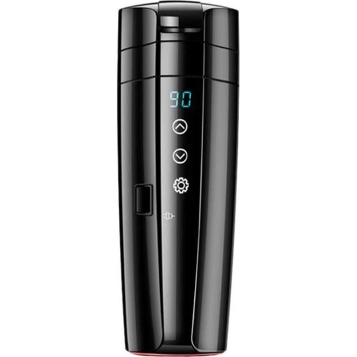12 V 24 V 400 ML Portable Tasse de Chauffage ÉLectrique Bouilloire à Eau de Voiture Presse Intelligente Contrôle D'éCran Affichage