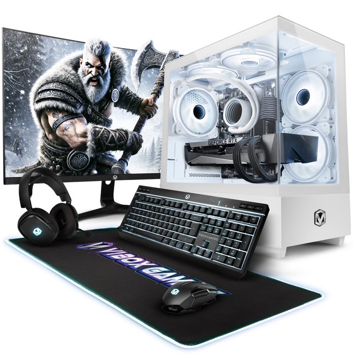Vibox III-182 PC Gamer – 27 Écran Pack – Intel i7 9700KF – RTX 5070 12Go – 32Go RAM – 1To SSD – Win11 – WiFi