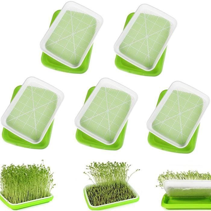 Lot De 5 Plateaux De Semis En Silicone Souple - Godets Germination Plantes Intérieur, Idéal Pour Boutures Et Graines