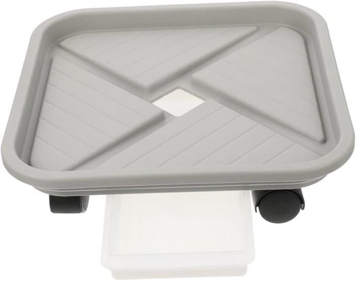 Plateau De Pot De Fleur Jardinières En Métal Pour L'Extérieur Support De Pot De Fleur Avec Roues