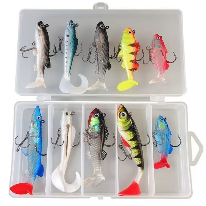 Lot de 5 leurres de pêche en métal pour pêche