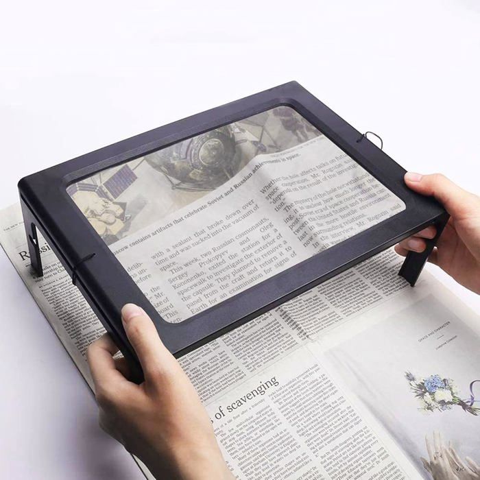 Loupe Lecture Pleine Page - Grossissement X3 - Portable Pour Livres Et Journaux