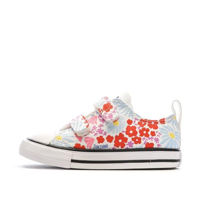 Baskets Blanches/Roses/Rouges/Bleu Fille Converse All Star Easy Baskets Blanches/Roses/Rouges/Bleu Fille Converse All Star Easy