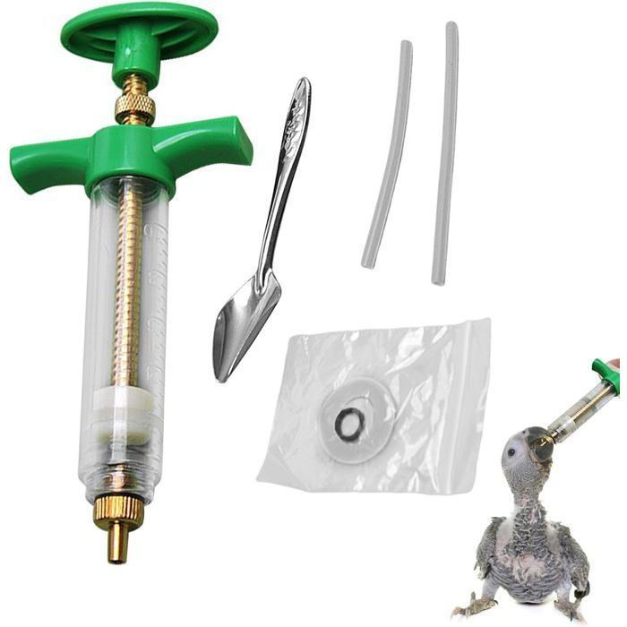 Comparer les prix de 10 ml Seringue dalimentation Kit Dinjections pour Bébés Oiseaux avec Tuyau Souple Et multicolore KIT MATERNAGE