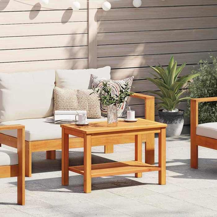 SALE 2026 Table à café Marron - Table basse Marron 70x40x45cm - bois dacacia massif PRO304109796