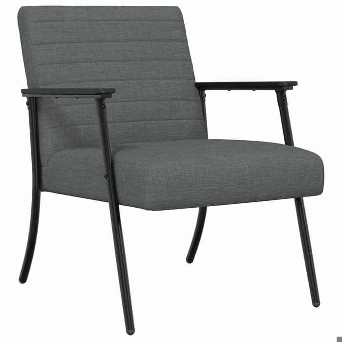 NEUF 2026 CHIC Chaise simple SWEETY Fauteuil de salon 1 PLACE Gris foncé 59x75x78 cm tissu FF4918