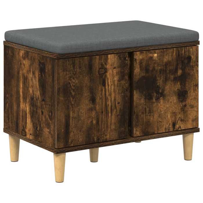 Saison Soldes Banc dentrée avec coussin - SARAZYJ - pour 2 Personnes - Chêne fumé 60x38x46 cm MM6244 Saison Soldes Banc dentrée avec coussin - SARAZYJ - pour 2 Personnes - Chêne fumé 60x38x46 cm MM6244