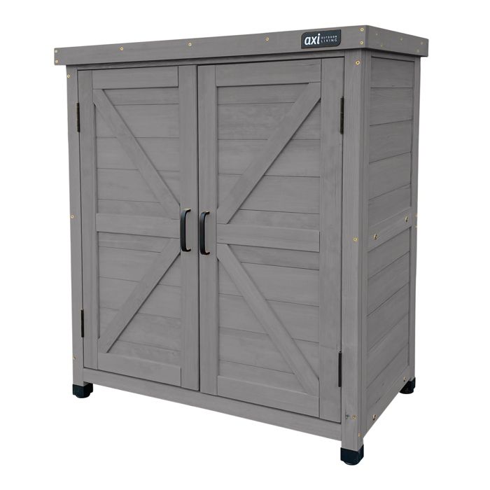 AXI Felix Armoire de jardin en bois gris foncé - 80 x 45 x 93 cm Armoire Exterieur Armoire à outils pour le jardin avec étagère/ AXI Felix Armoire de jardin en bois gris foncé - 80 x 45 x 93 cm Armoire Exterieur Armoire à outils pour le jardin avec étagère/