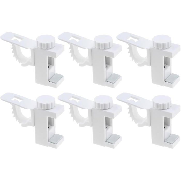 6 supports pince tringle rideaux réglables accroche sans perçage usage dressing et armoire