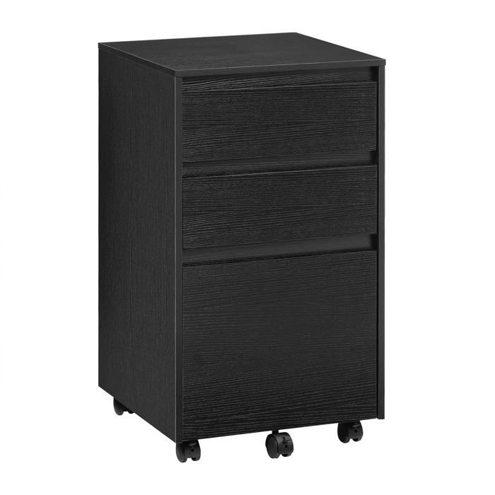 WOLTU Caisson Mobile - Meuble Rangement Bureau avec 3 Tiroirs - 40x40x70cm - Noir WOLTU Caisson Mobile - Meuble Rangement Bureau avec 3 Tiroirs - 40x40x70cm - Noir