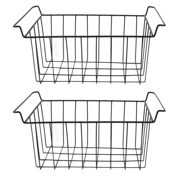 Tbest Panier de rangement en fil de congélateur 2 Pcs Panier De electromenager accessoires L 415 cm X L 245 cm X H 20 cm