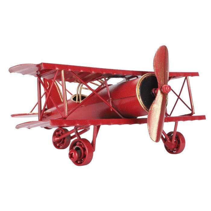 Avion Jouet Ancien En Métal Rose – Mécanisme à Remonter (windup), Neuf En Boîte