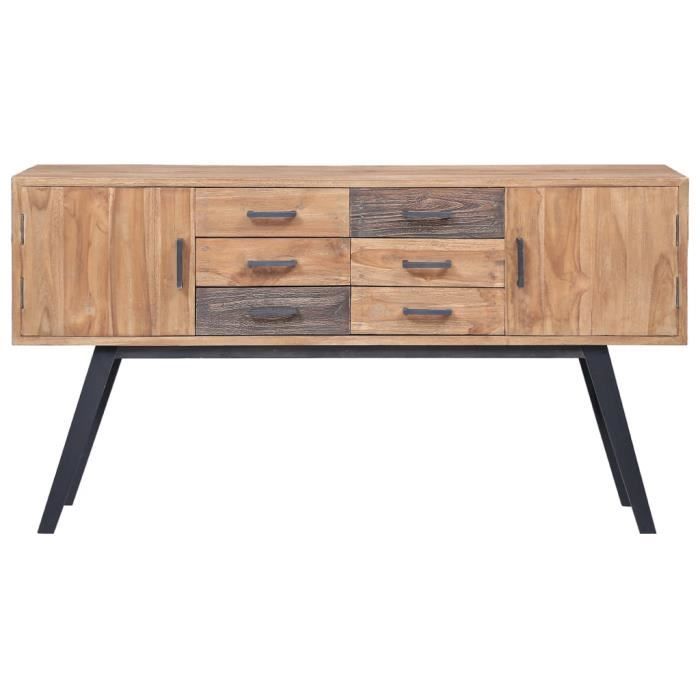 Armoire latérale 140 x 30 x 75 cm Teck solide-AKO7731039149417
