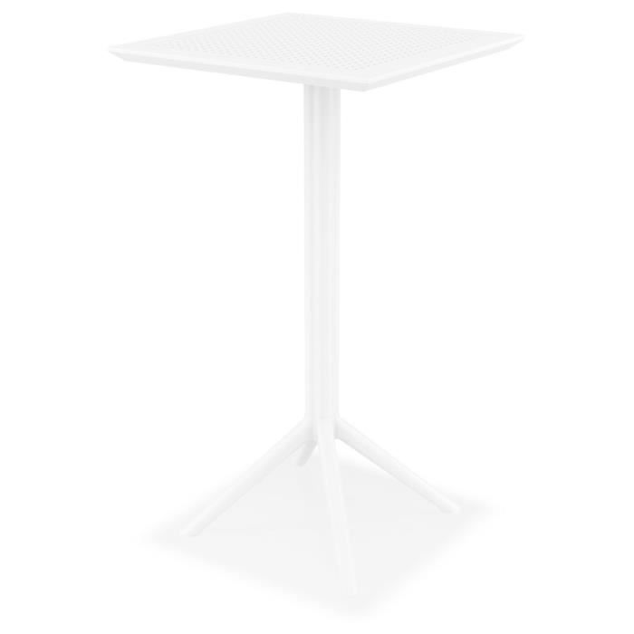 table haute pliable 'foly' blanche pour intérieur et extérieur