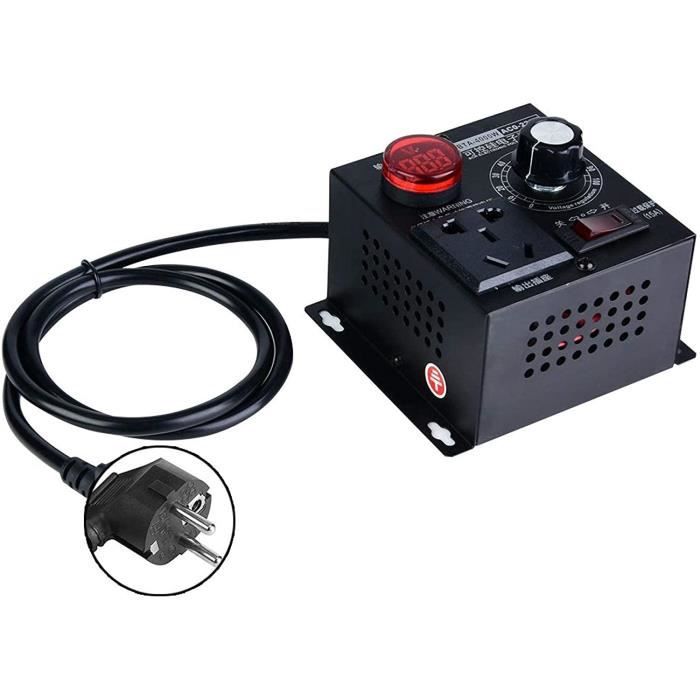 Variateur de Vitesse Pour Moteur 220V, RéGulateur de Tension SCR Haute Puissance AC 220v 4000W Variateur de Vitesse Pour Moteur 220V, RéGulateur de Tension SCR Haute Puissance AC 220v 4000W