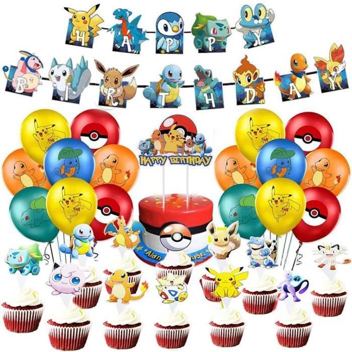 Pokemon Decoration De Fete Pokemon Theme Dessin Anime Fete Pokemon Kit De Fete D Anniversaire Pour Enfants Y Compris Ballons A387 Cdiscount Maison