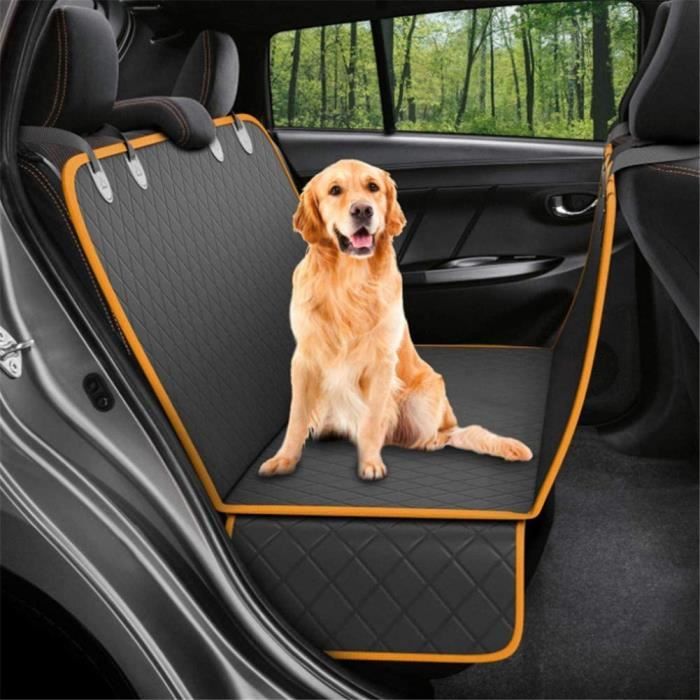 Housse De Siège Auto Pour Chien - 2 Pièces Protection Voiture Antidérapante, Résistante Aux Griffes Et Poils, Noir - Idéal Pour Chiens Et Chats