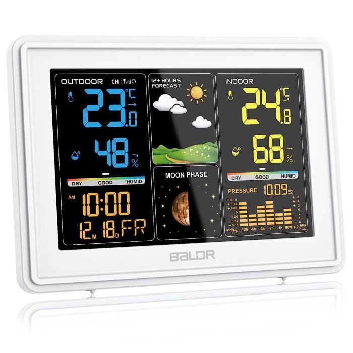Raddy WF-50 Station météo sans fil, thermomètre et
