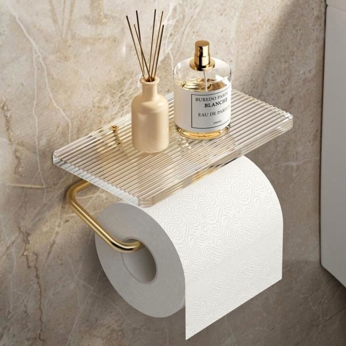 Porte-rouleau de papier toilette mural, support de papier toilette sans  poinçon, boîte de rangement étanche