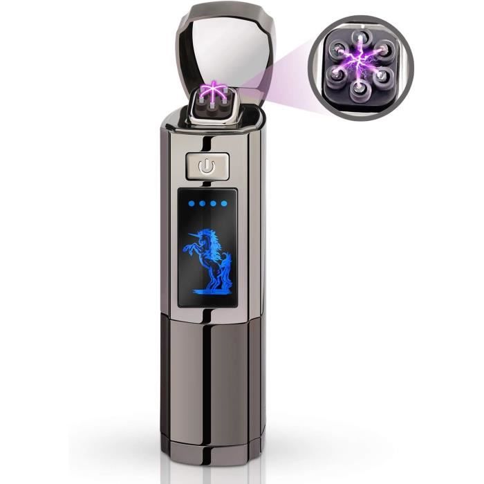 Briquet électrique personnalisé, indicateur de batterie, briquet USB