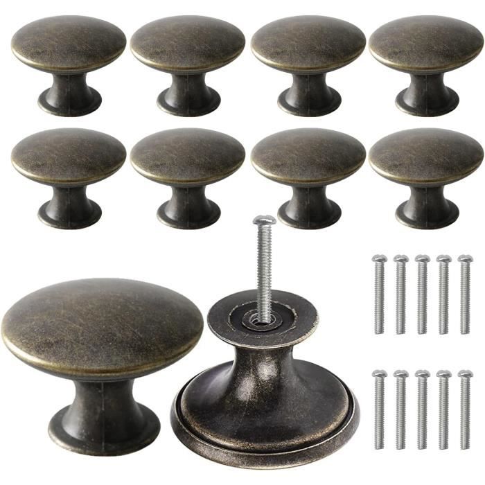 Lot 10 Boutons Vintage Bleu Imitation Cuir - Pied 1,6 Cm - Ref 4697 | Occasion